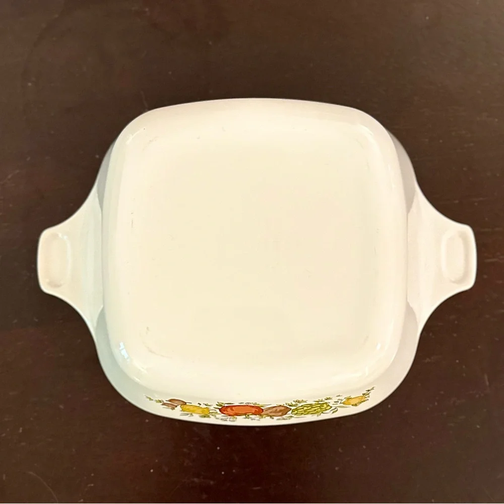 Vintage 60s Spice of Life Corning Ware Skillet & Mini Casserole Dish